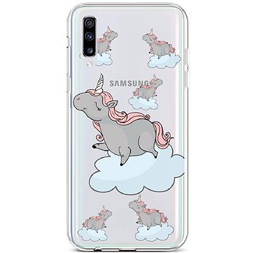 TopQ Samsung A70 silikon Grey Unicorns 42501 (Sun-42501)