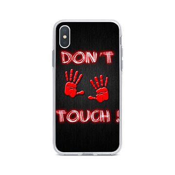 TopQ iPhone XS Max silikon Don't touch red 34015 (Sun-34015)