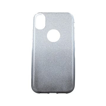 TopQ iPhone XR glitter stříbrno-černý 48572 (Sun-48572)