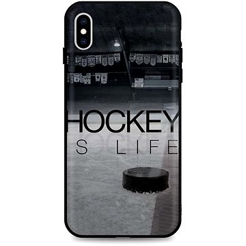 TopQ iPhone XS silikon Hockey Is Life 49166 (Sun-49166)