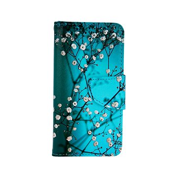 TopQ iPhone SE 2020 knížkové Modré s květy 49752 (Sun-49752)