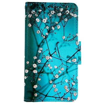 TopQ iPhone 11 knížkové Modré s květy 49777 (Sun-49777)