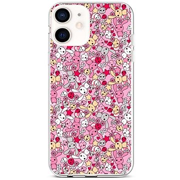 TopQ iPhone 12 mini silikon Pink Bunnies 53446 (Sun-53446)