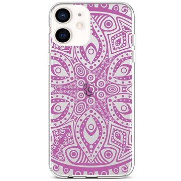 TopQ iPhone 12 mini silikon Violet Mandala 53432 (Sun-53432)