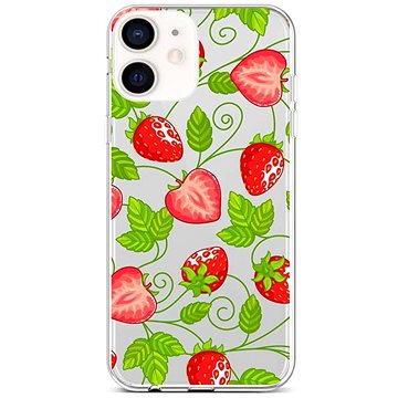 TopQ iPhone 12 mini silikon Strawberries 53428 (Sun-53428)