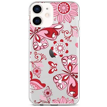 TopQ iPhone 12 mini silikon Pink Butterfly 53419 (Sun-53419)