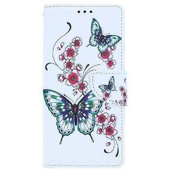 TopQ iPhone SE 2020 knížkové Motýlci s květinou 54694 (Sun-54694)