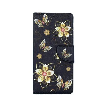 TopQ iPhone SE 2020 knížkové Zlaté květy 54672 (Sun-54672)