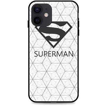 TopQ iPhone 12 3D silikon Bílý Superman 55241 (Sun-55241)