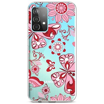 TopQ Samsung A52 silikon Pink Butterfly 57397 (Sun-57397)