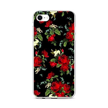 TopQ iPhone SE 2020 silikon Květy růží 58793 (Sun-58793)