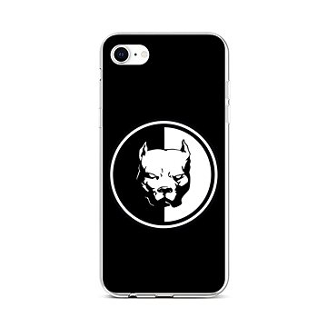 TopQ iPhone SE 2020 silikon Černobílý pitbull 58775 (Sun-58775)