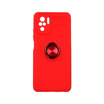 TopQ Xiaomi Redmi Note 10 silikon červený s červeným prstenem 58852 (Sun-58852)