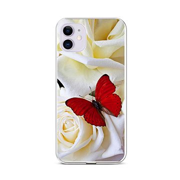 TopQ iPhone 11 silikon Červený motýl 58945 (Sun-58945)