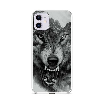 TopQ iPhone 11 silikon Černobílý vlk 58944 (Sun-58944)