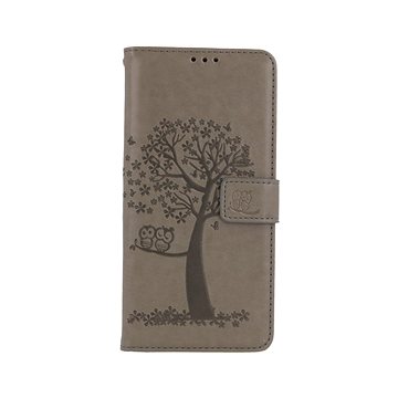 TopQ Xiaomi Redmi Note 10 Pro knížkové Šedý strom sovičky 59821 (Sun-59821)