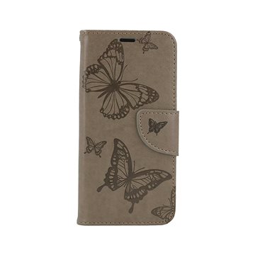 TopQ iPhone 12 mini knížkové Butterfly šedé 62563 (Sun-62563)
