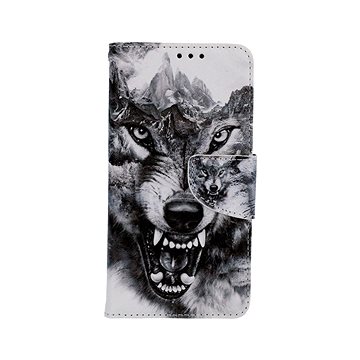 TopQ iPhone SE 2020 knížkové Černobílý vlk 62621 (Sun-62621)