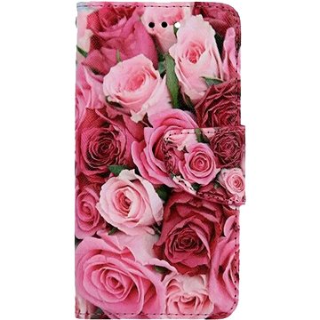 TopQ iPhone SE 2020 knížkové Růžové růžičky 62564 (Sun-62564)