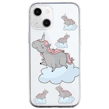TopQ iPhone 13 mini silikon Grey Unicorns 64708 (Sun-64708)