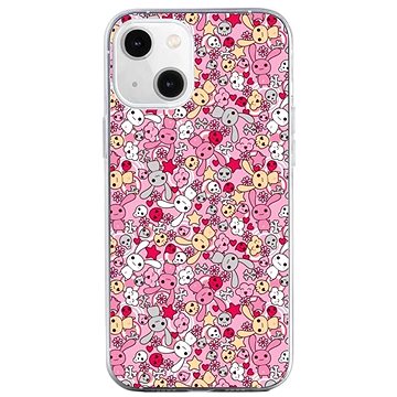 TopQ iPhone 13 mini silikon Pink Bunnies 64684 (Sun-64684)