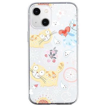 TopQ iPhone 13 silikon Happy Cats 64645 (Sun-64645)