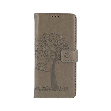 TopQ Samsung A22 5G knížkové Šedý strom sovičky 66870 (Sun-66870)