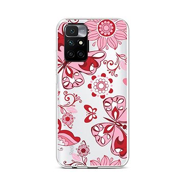 TopQ Xiaomi Redmi 10 silikon Pink Butterfly 66551 (Sun-66551)