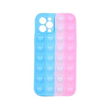 TopQ Heart Pop It iPhone 13 Pro silikon modro-růžový 67970 (Sun-67970)