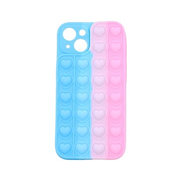 TopQ Heart Pop It iPhone 13 silikon modro-růžový 67969 (Sun-67969)