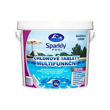 Sparkly POOL Tablety do bazénu chlorové 6v1 multifunkční 200g 3 kg