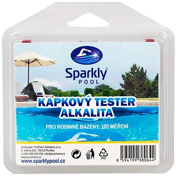Sparkly POOL Kapkový tester vody v bazénu - alkalita