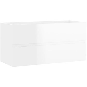 Skříňka pod umyvadlo bílá vysoký lesk 90x38,5x45 cm dřevotříska 804761 (1257,44)