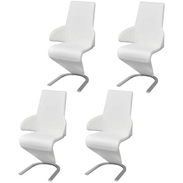 Jídelní židle 4 ks bílé umělá kůže 273744