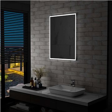 Koupelnové nástěnné zrcadlo s LED osvětlením 60 x 80 cm (144718)
