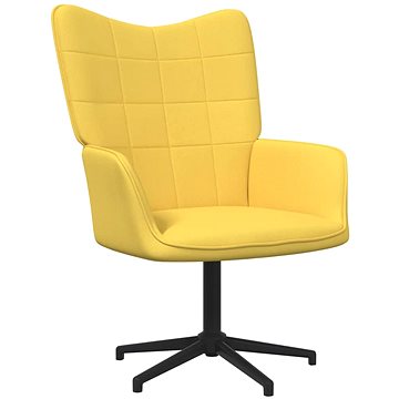 Relaxační židle hořčicově žlutá textil, 327970 (327970)