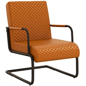 Konzolová židle hnědá umělá kůže, 325780 (325780)