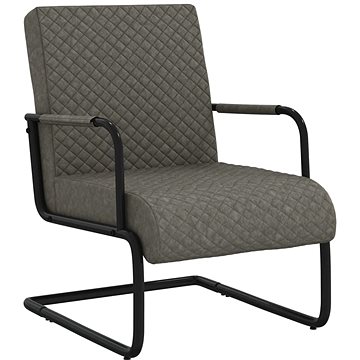 Konzolová židle tmavě šedá umělá kůže, 325783 (325783)