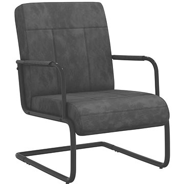 Konzolová židle tmavě šedá samet, 325789 (325789)