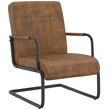 Konzolová židle hnědá textil, 325798 (325798)