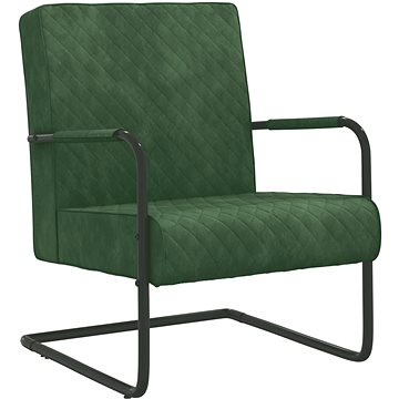 Konzolová židle tmavě zelená samet, 325726 (325726)