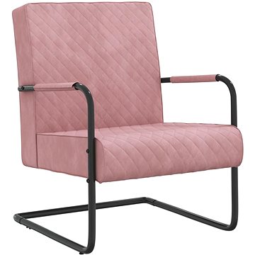 Konzolová židle růžová samet, 325728 (325728)