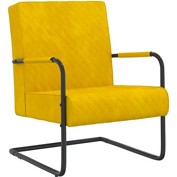 Konzolová židle hořčicově žlutá samet, 325731 (325731)