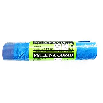 Sáček do koše HDPE 60 × 80/10ks/11mc 60l zatahovací modrý (604106)