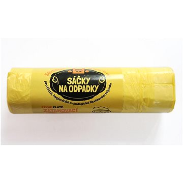 Obreta Sáček do koše HDPE 50 × 60/15ks 30l zatahovací-žlutý (604100)