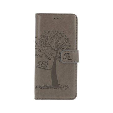 TopQ Pouzdro Realme 8 5G knížkové Šedý strom sovičky 90601 (90601)
