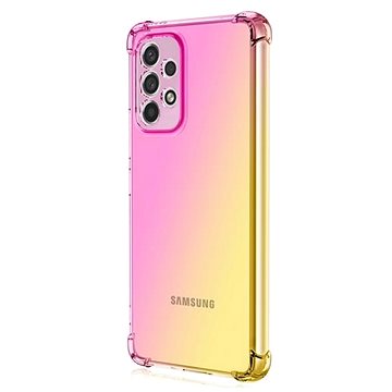 TopQ Kryt Samsung A23 5G Shock duhový růžovo-žlutý 87132 (87132)