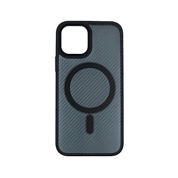 TopQ Kryt Magnetic Carbon iPhone 12 pevný tmavý 87025 (87025)