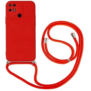TopQ Kryt Xiaomi Redmi 10C červený se šňůrkou 84956 (84956)
