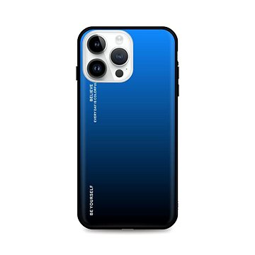 TopQ Kryt LUXURY iPhone 14 Pro pevný duhový modrý 84641 (84641)